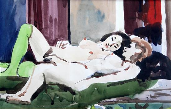 Sydney Horne Shepherd (1909-1993) Reclining female nudes 10.5 x 17in.